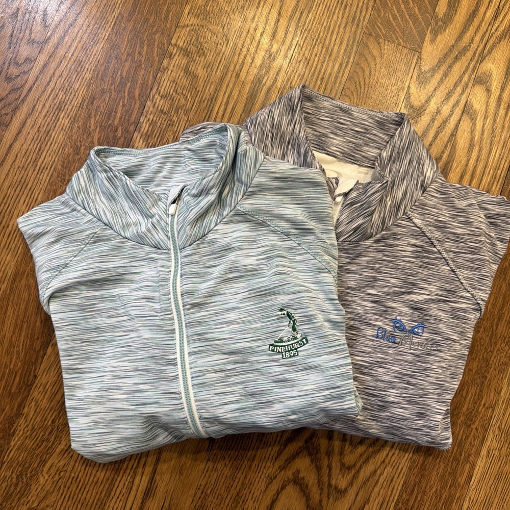 Lot of 2 Zero Restriction Womens 1/4 Zip Golf Pullover Pinehurst Blue Monster M
